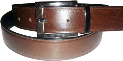 

Sanshul Men Formal Black, Brown Genuine Leather Reversible Belt