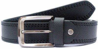 

Tops Men Semi-formal Black Genuine Leather Belt