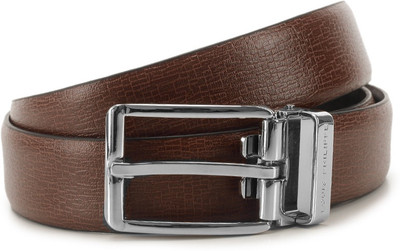 

Louis Philippe Men Black, Maroon Genuine Leather Reversible Belt, Black and burgandy