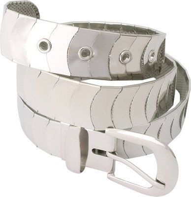 

Super Drool Girls Party Silver Artificial Leather Belt
