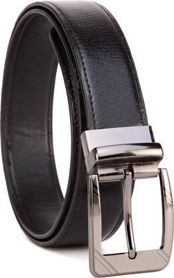 

U+N Men Casual Black Genuine Leather Belt