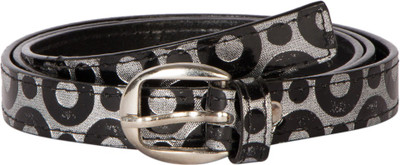 

ESHTYLE Girls Party Black, Silver Artificial Leather Belt