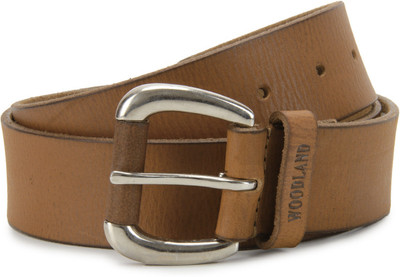 

Woodland Men Tan Genuine Leather, Metal Belt