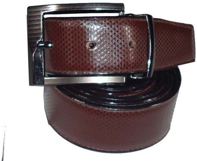 

P&E Men Formal Brown Artificial Leather Reversible Belt