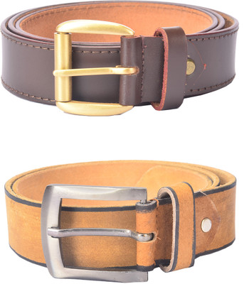 

Hidelink Men Formal Brown Genuine Leather Belt