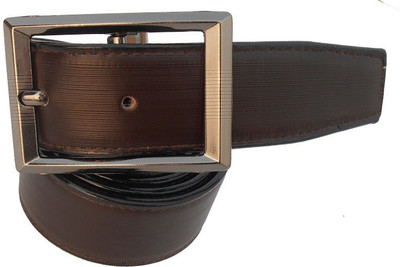 

P&E Men Formal Brown Artificial Leather Reversible Belt