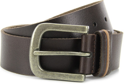 

WAC Men Brown Genuine Leather, Metal Belt