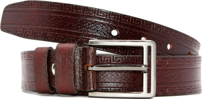 

RAZA Men Casual Brown Genuine Leather Belt, Reddish brown