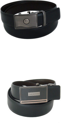 

SFA Men Formal Black Artificial Leather Reversible Belt, Blackbrown367620