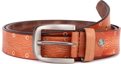 

U+N Men Casual Brown Genuine Leather Belt