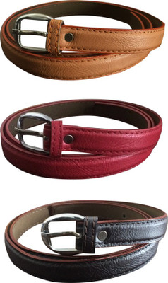 

Verceys Girls Casual Tan, Red, Black Artificial Leather Belt, Black;red;tan