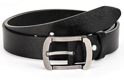 

Buckle Up Men Formal Black Genuine Leather Belt