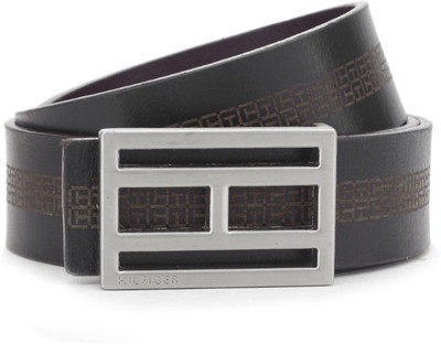 

Tommy Hilfiger Men Casual Brown Genuine Leather Belt, Black/brown