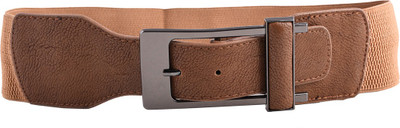 

Buckle Up Women Casual Tan Artificial Leather Belt