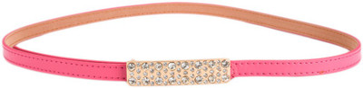 

Tiekart Women Casual Pink Synthetic Belt