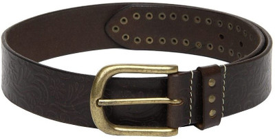 

Fume Men Casual Brown Genuine Leather Belt