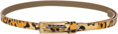 

Scarleti Girls Casual Yellow Artificial Leather Belt