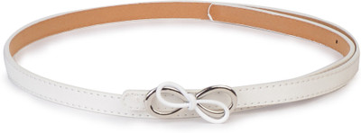 

Buckle Up Women White Artificial Leather Belt