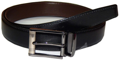 

Navaksha Men Formal Black Artificial Leather Reversible Belt