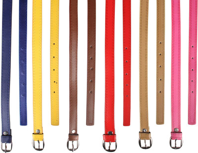 

Via Harp Women Casual, Party, Formal, Evening Blue, Yellow, Brown, Red, Beige, Pink Artificial Leather Belt, Beige;blue;choclate;pink;red;yellow