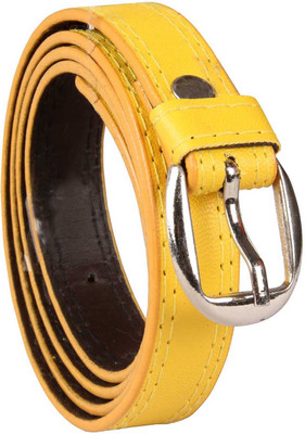 

Via Harp Women Casual, Party, Formal, Evening Yellow Synthetic Belt