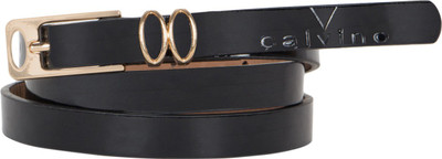 

Calvino Women Casual, Formal Black Artificial Leather Belt