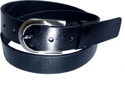 70% OFF on Manshkhino Men Formal Black Genuine Leather Belt