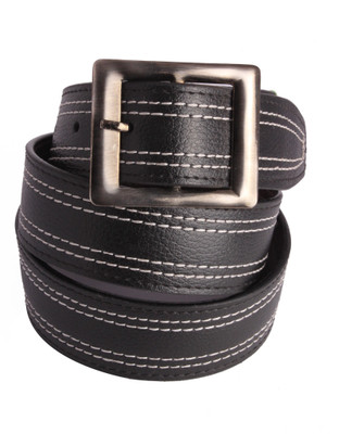 

Aleron Men Black Genuine Leather Belt