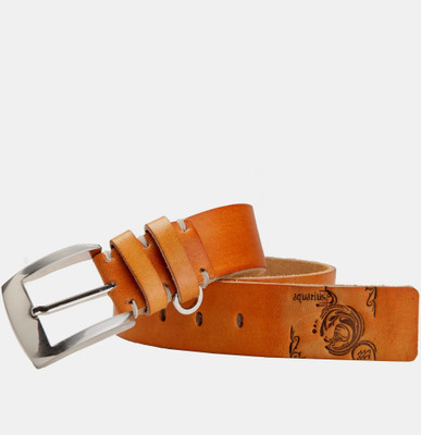 

99Cells Men Casual Tan Genuine Leather Belt