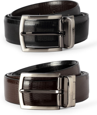 

Peter England Men Black Artificial Leather Belt