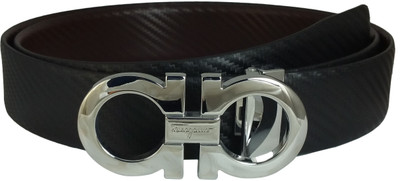

Ammvi Creations Men Formal, Party, Evening Black Genuine Leather Reversible Belt
