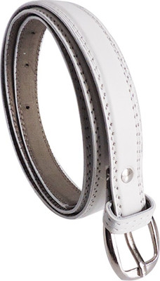 

Elligator Women Casual, Formal, Party White Artificial Leather Belt, White-01
