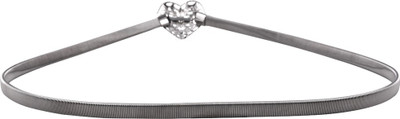 

Buckle Up Women Casual Grey Metal Belt