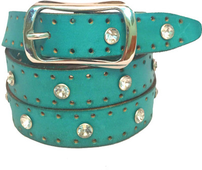 

Skyforest Women Party Blue Genuine Leather Belt, Aqua blue