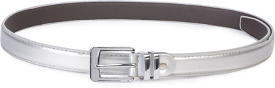 

Buckle Up Women Silver Artificial Leather Belt