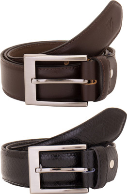 

Valbone Men Formal Black Genuine Leather Belt, Black;brown