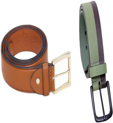 

Credence Creation Men Formal, Casual, Party Tan, Multicolor Genuine Leather Belt, Multicolor;tan