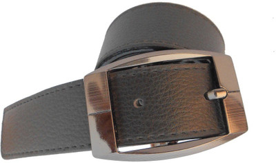 

P&E Men Formal Black Artificial Leather Belt
