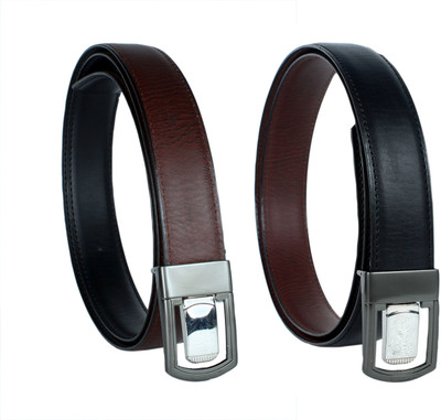

Revo Men Formal Black, Brown Synthetic Reversible Belt