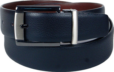 

P&E Men Formal Black, Brown Texas Leatherite Reversible Belt, Black-01