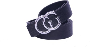 

OODI Men Black Artificial Leather Belt