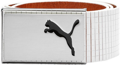 

Puma Men Casual White Genuine Leather Belt