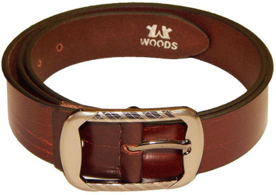 

Woods Men Casual Brown Genuine Leather Belt