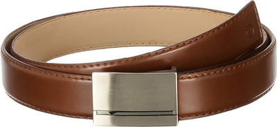 

Osaiz Men Formal Tan Genuine Leather, Metal Belt, Tan-12