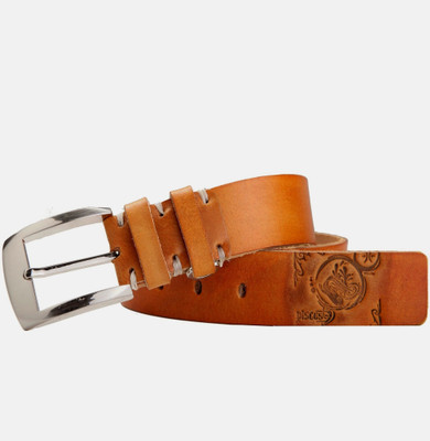 

99Cells Men Casual Tan Genuine Leather Belt