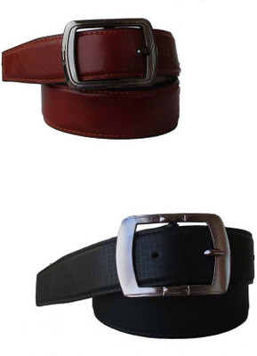 

Klaska Men Casual Brown Genuine Leather Belt
