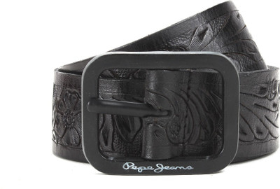 Pepe Jeans Men Black Genuine Leather Belt