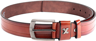 Swiss Design Men Tan Genuine Leather Belt