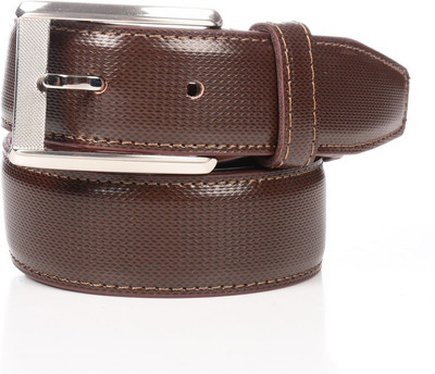 

Walletsnbags Men Formal Brown Artificial Leather Belt, Brown- b 53