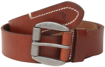 

U.S. Polo Assn Men Casual Brown Genuine Leather Belt, Tan